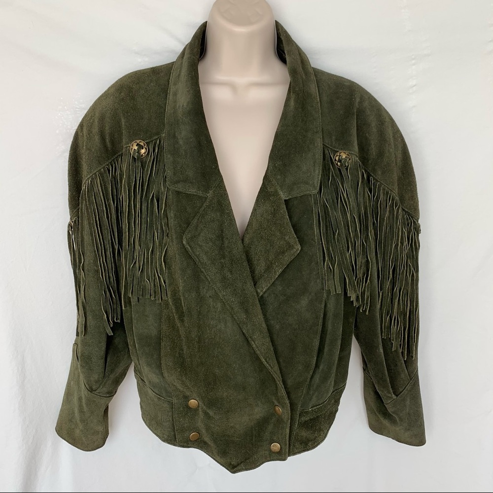 VINTAGE LEARSI Western Fringe Leather Jacket - Picture 2 of 6